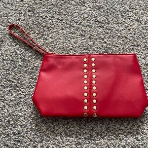 Red studded wristlet